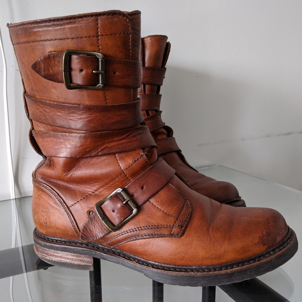 Frye Double Buckle Boots